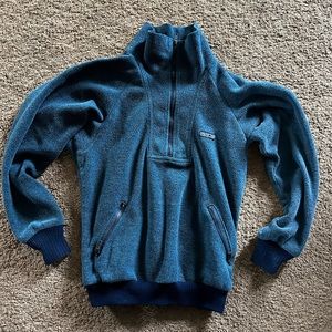 Vintage 70’s Patagonia Blue Fleece Half Zip Pullover